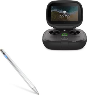 BoxWave Stylus Pen Compatible with GoPro Karma Controller - AccuPoint Active Stylus, Electronic Stylus with Ultra Fine Tip - Metallic Silver