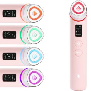 medicube Booster Pro Pink | 6-in-1 Real Glass Glow Beauty Massager | For Clear, Radiant, Firmer-Looking Skin | Korean Skin Care
